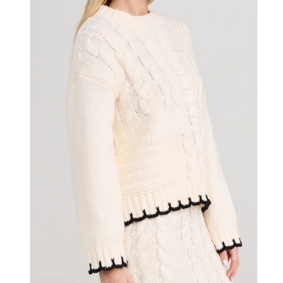 NWT Anthropologie Little Lies Cable Stitch Sweater Size S/M - Picture 10 of 12